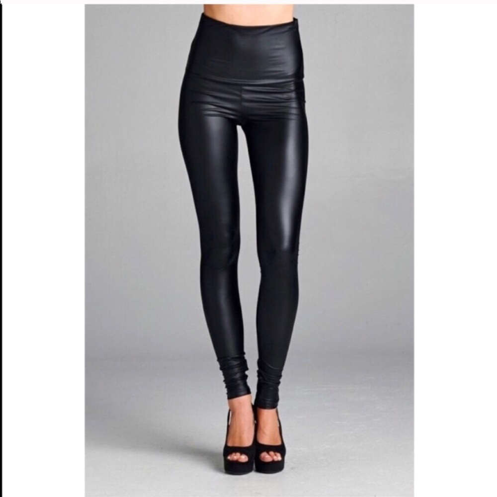 Re-Posh - High Waisted Vegan Leather Legging